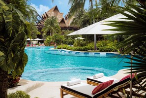 5 outdoor pools, pool cabanas (surcharge), pool umbrellas - Jungala Hotel at VidantaWorld Riviera Maya (Playa del Carmen)