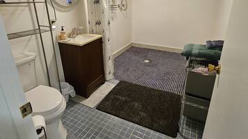 Dutxa, assecador de cabells, tovalloles i sabó