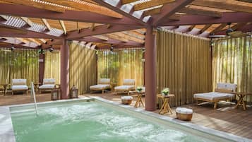 Sauna, hot tub, steam room, body treatments, aromatherapy