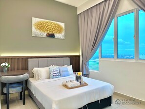 Căn hộ tiện nghi đơn giản, 2 phòng ngủ, quang cảnh thành phố | Bàn ủi/dụng cụ ủi quần áo, truy cập Internet không dây miễn phí 