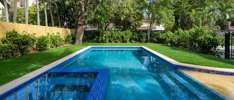A heated pool