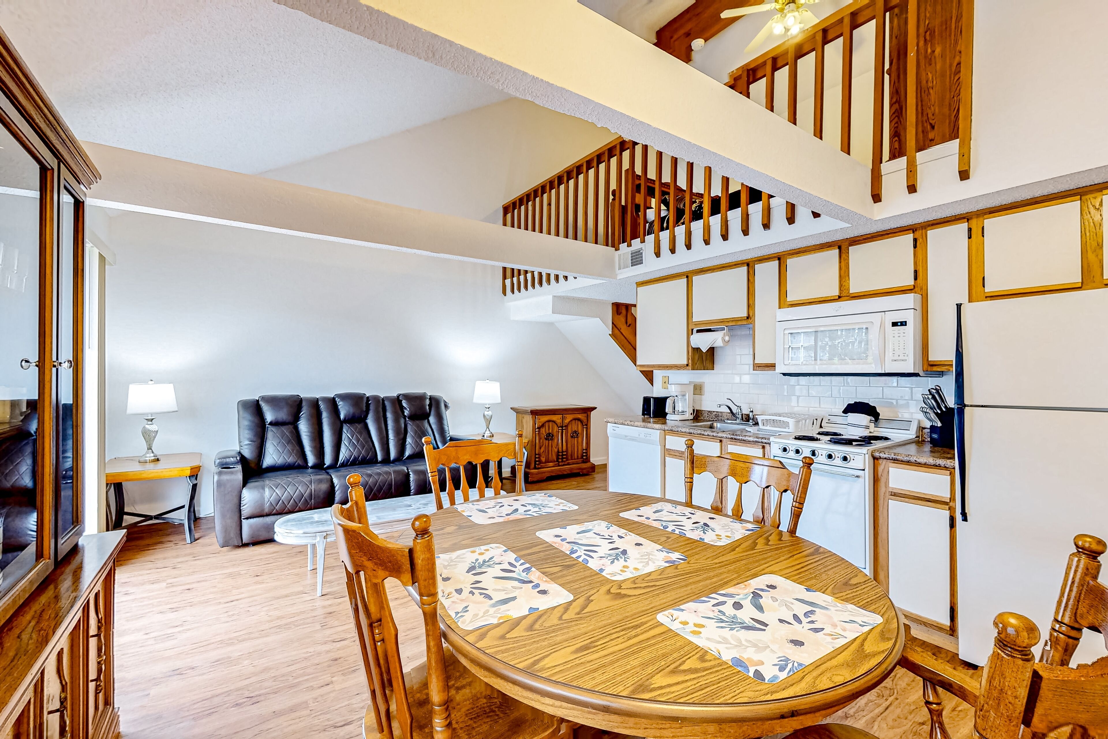 Centrally located with high ceilings, balcony, streaming, W/D, and AC