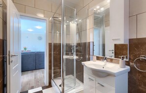 Shower, hair dryer