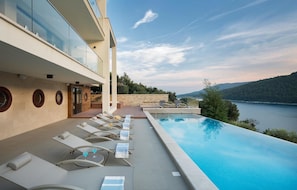 A heated pool