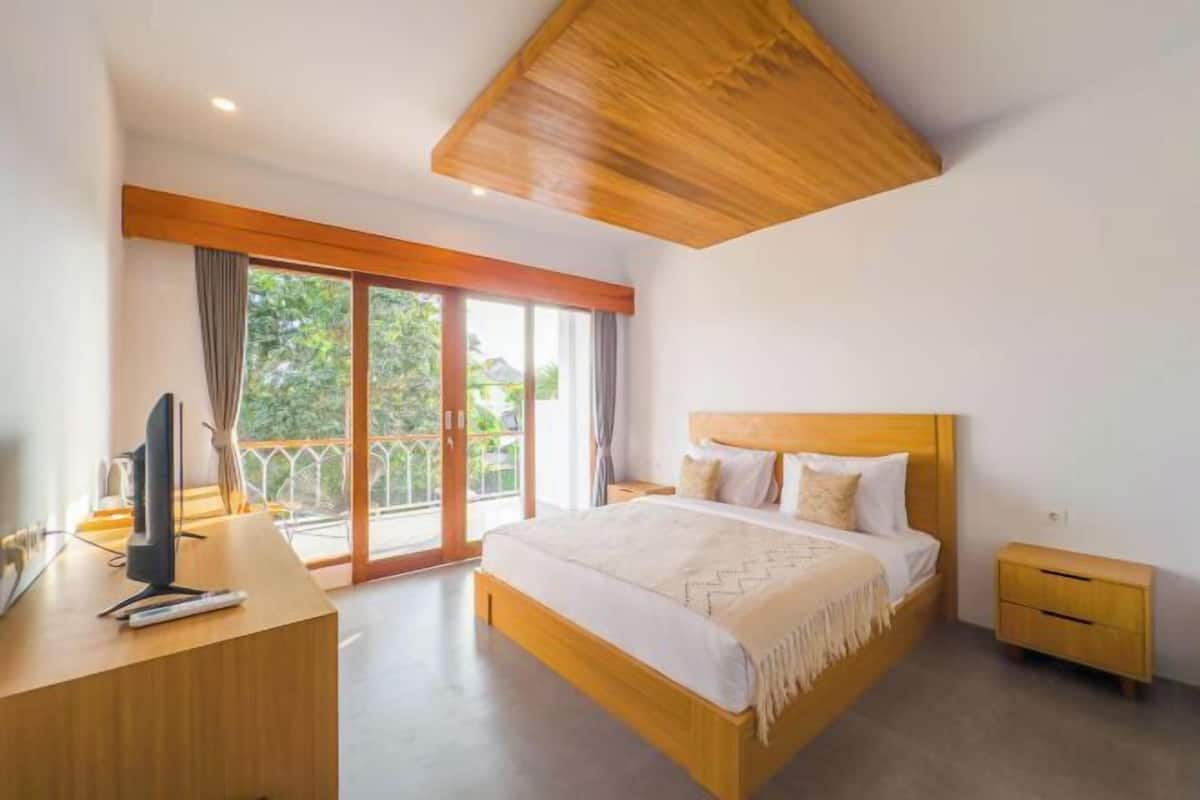 1 slaapkamer, een bureau, een laptopwerkplek, gratis wifi