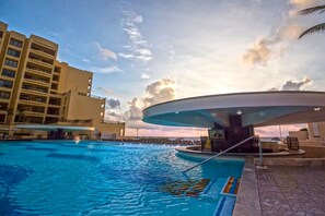 A heated pool