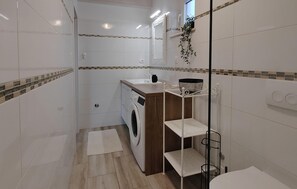 Douche, séchoir à cheveux