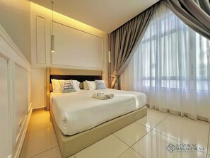 舒適公寓, 2 間臥室, 非吸煙房, 城市景觀 | 熨斗/熨衣板、免費無線上網、床單