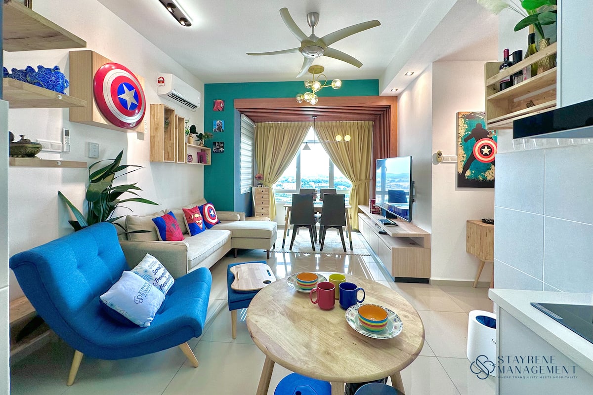Comfort Apartment, 3 Bedrooms | Living area | 42-inch Smart TV with cable channels, Netflix, streaming services