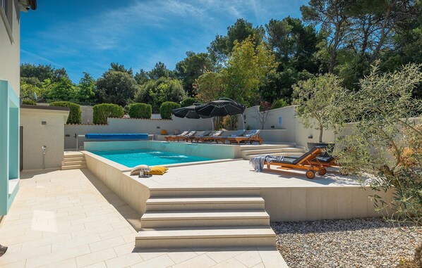 A heated pool