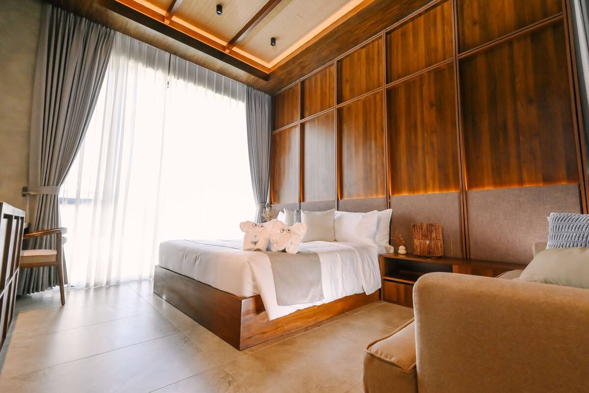 1 slaapkamer, een minibar, een kluis op de kamer