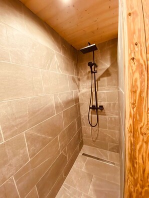 Dusche, Handtücher, Seife, Toilettenpapier