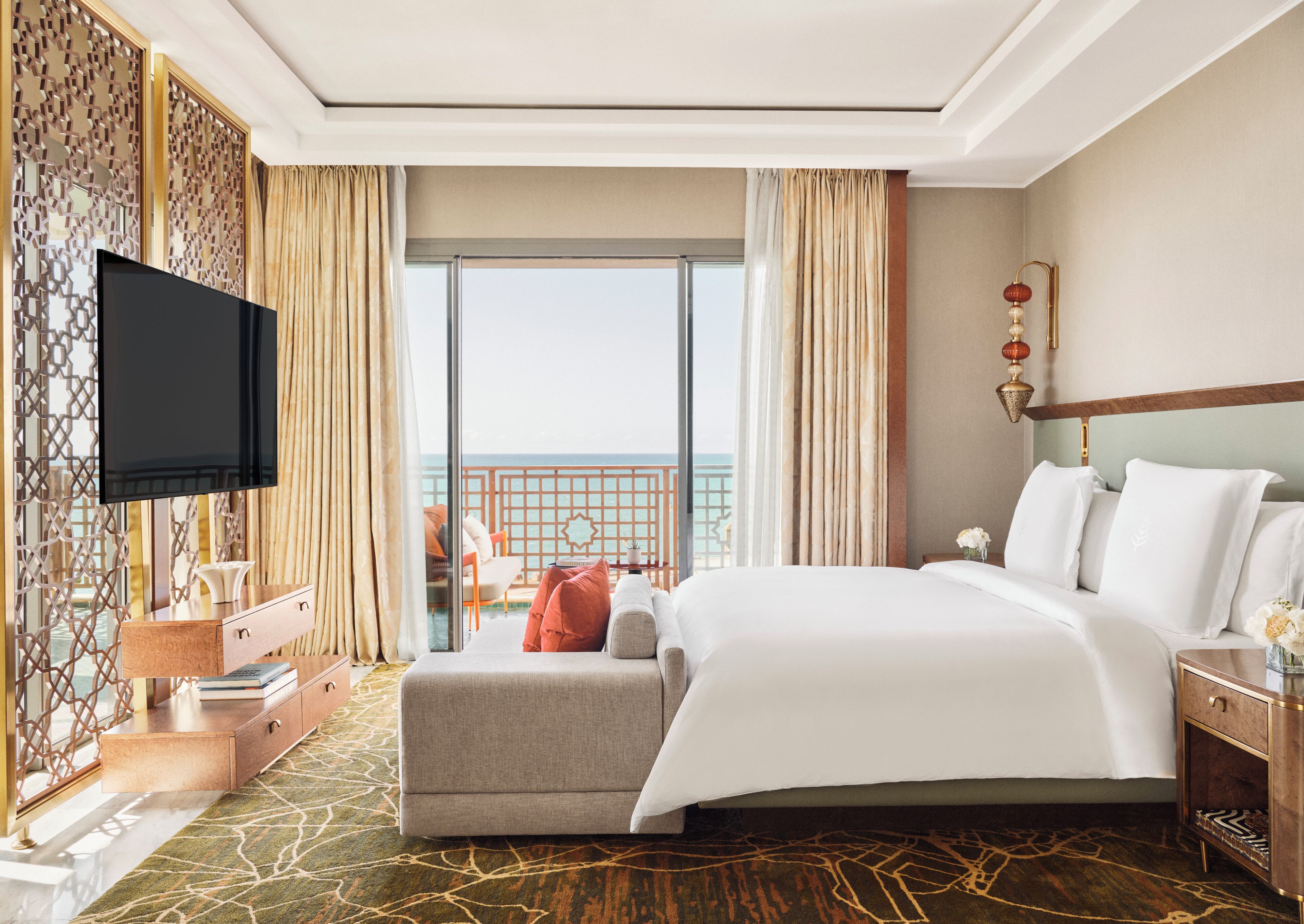 Luxury Suite, Ocean View | Egyptian cotton sheets, premium bedding, pillowtop beds, minibar