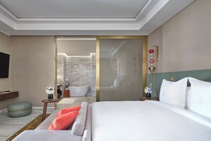 豪華套房, 1 間臥室 | 埃及棉床單、高級寢具、特厚豪華床墊、迷你吧