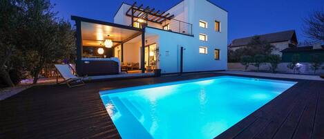 Una piscina riscaldata