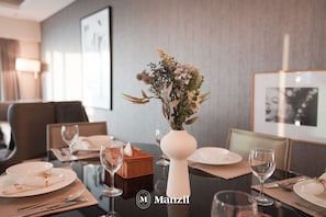 Dining - Manzil - Spacious 3BR Home w/ Pool near Downtown (Dubai)