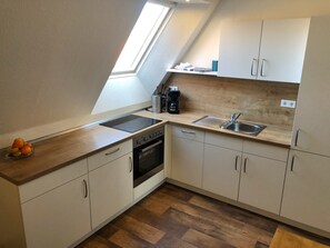 Private kitchen - Liebevoll Ausgestattetes Appartement mit 3 Schlafzimmern (Lüdinghausen)