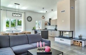 TV, fireplace - Cozy home in Pridraga (Pridraga)