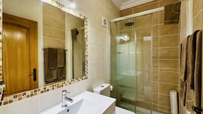 Shower, soap, shampoo