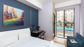 Comfort-huoneisto, tupakointi kielletty | Työpöytä, ilmainen Wi-Fi