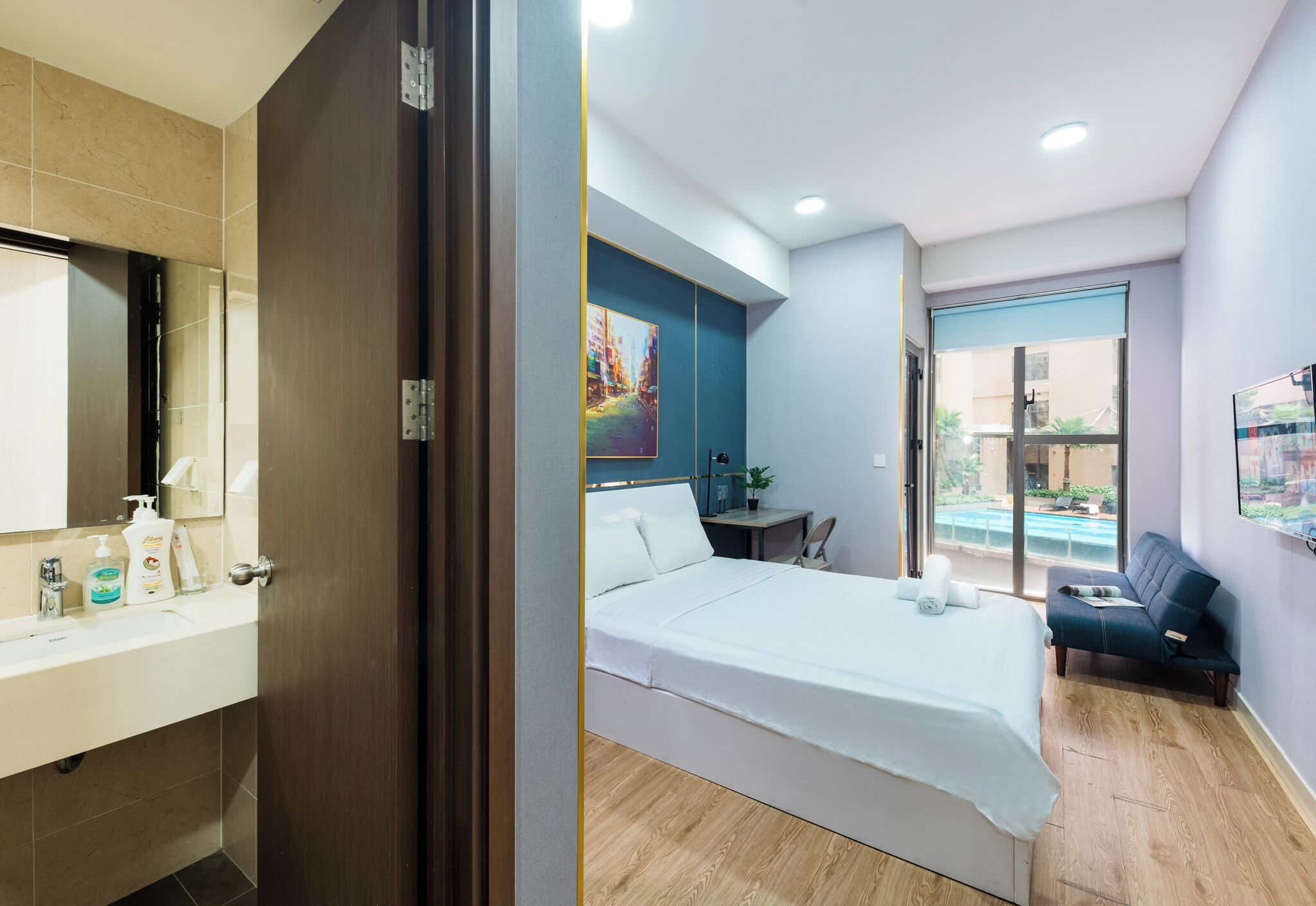 Apartamento conforto, para não fumantes | Escrivaninha, Wi-Fi de cortesia