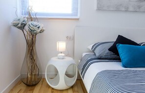 3 soverom, strykejern/-brett, reiseseng for barn og wi-fi (inkludert)