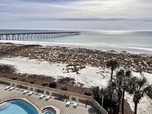 A heated pool - “SUNatras Summerwind” Beautiful Gulf Front Condo | Pool | Wrap-around patio (Navarre)
