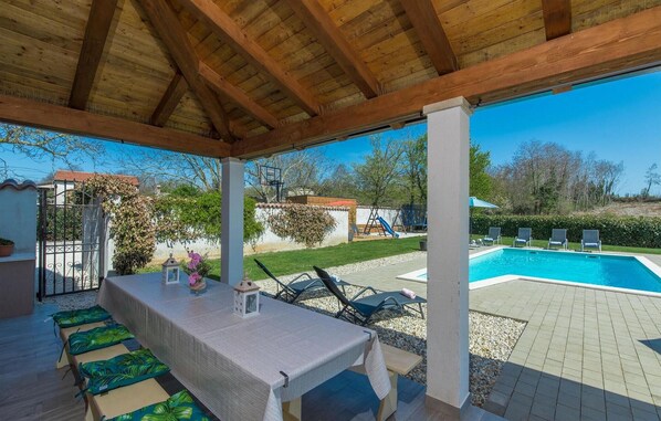 A heated pool