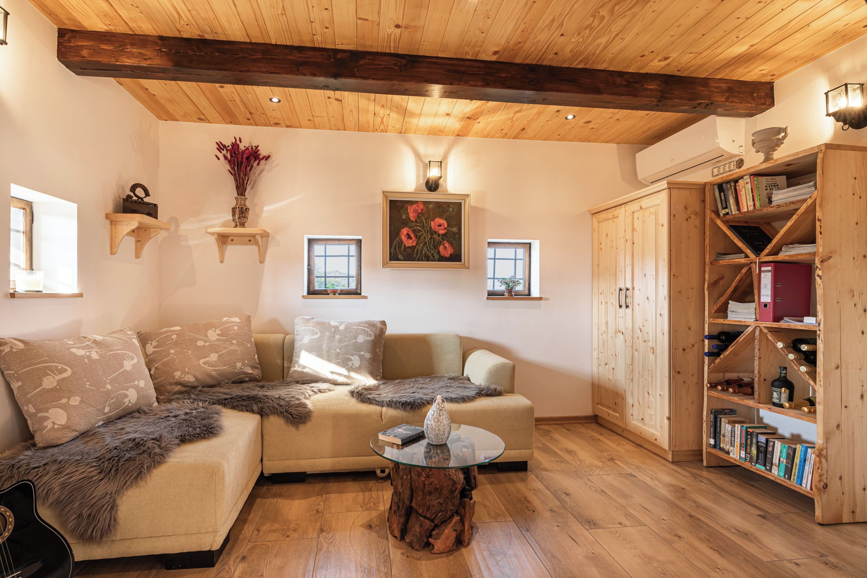 Familienhaus, Mehrere Schlafzimmer, Bergseite (Vineyard Cottage Grajska Kašča) | Wohnzimmer