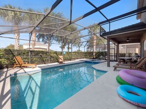 A heated pool