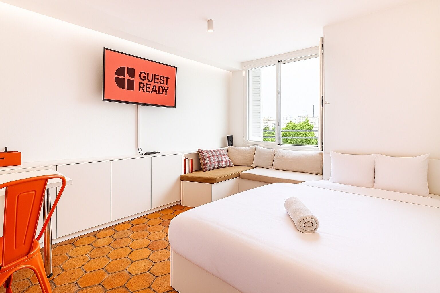 Escritorio, Internet, ropa de cama