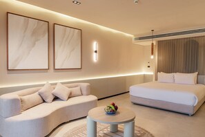 Premium Deluxe Junior Suite | Draps en coton égyptien, literie de qualité supérieure, surmatelas