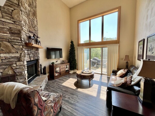 TV, fireplace, DVD player