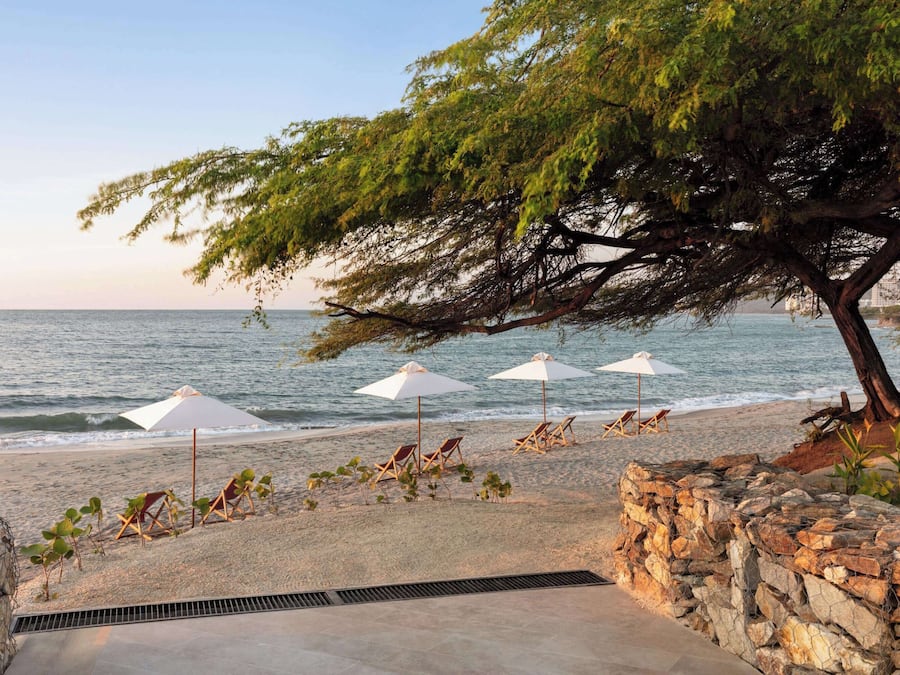 On the beach, beach bar