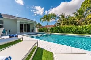 A heated pool