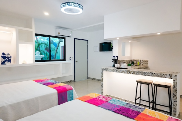 Family Two Double Beds | 1 bedroom, blackout drapes, soundproofing, free WiFi