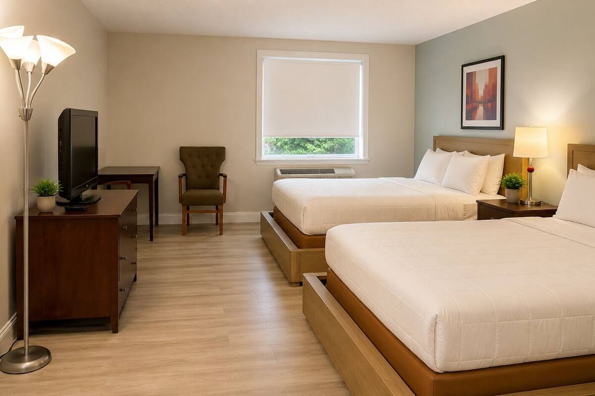 Quadruple Room | Minibar, desk, laptop workspace, iron/ironing board