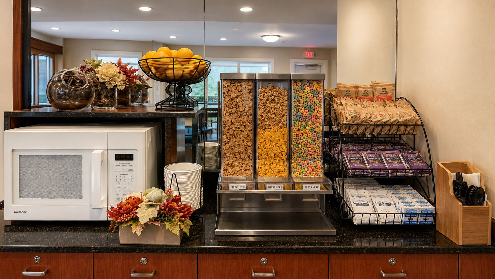 Free daily buffet breakfast