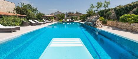 A heated pool