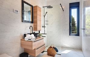 Shower, hair dryer