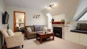 Télévision, cheminée