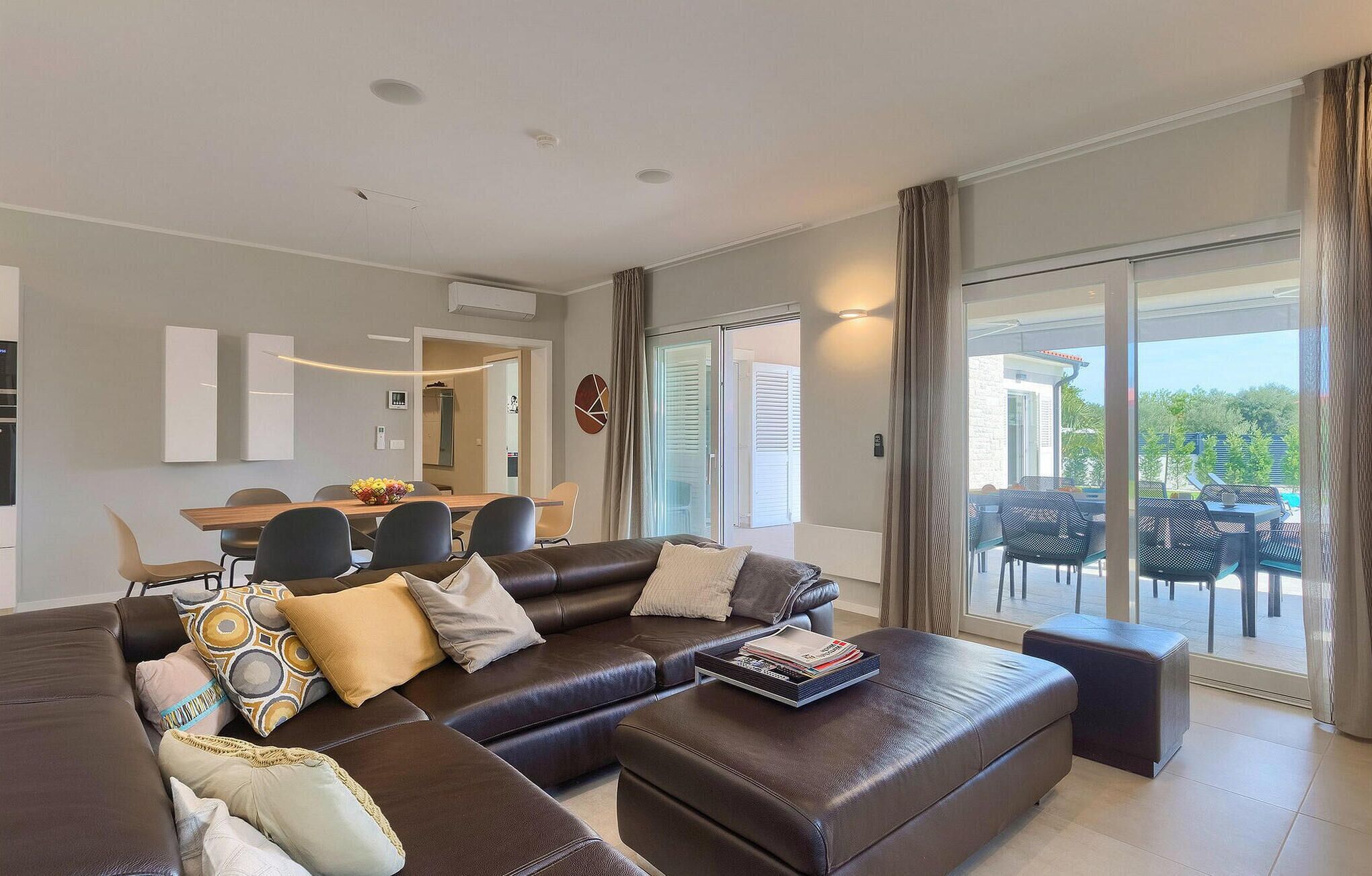 TV, fireplace, DVD player, foosball