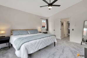 2 bedrooms, iron/ironing board, WiFi, bed sheets