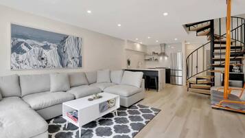 TV, fireplace, offices