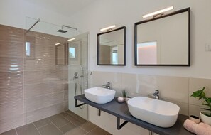 Shower, hair dryer