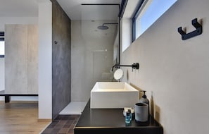 Shower, hair dryer