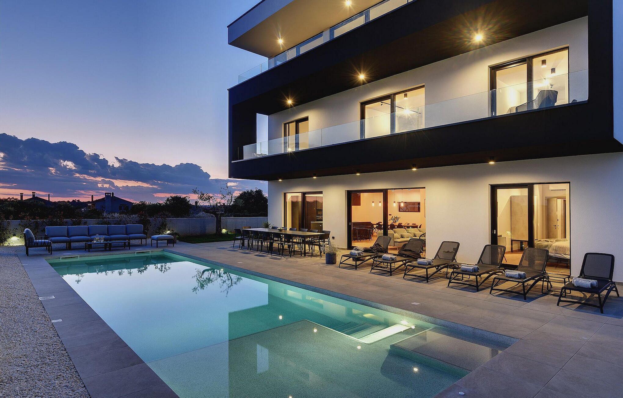 A heated pool