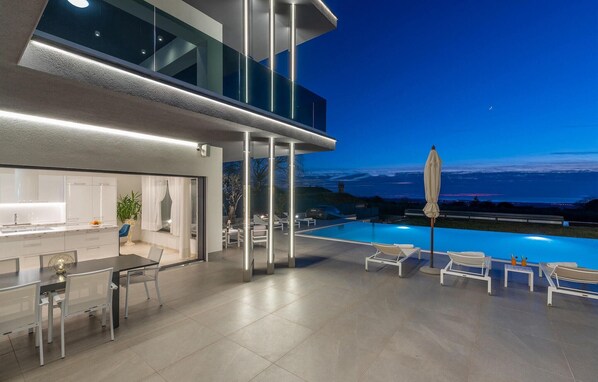 A heated pool