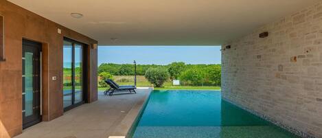 A heated pool