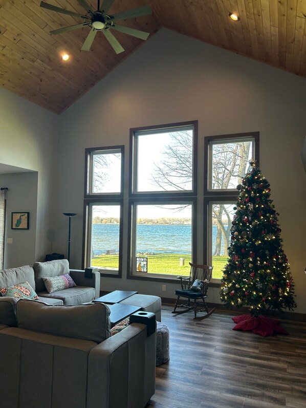 Smart TV, chimenea, videojuegos y reproductor de DVD